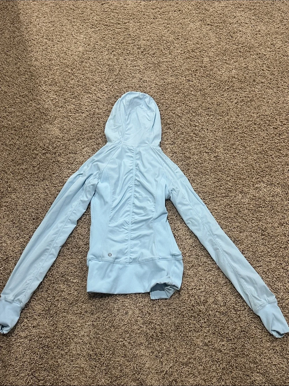 Light Blue Women's Hooded Zip Jacket